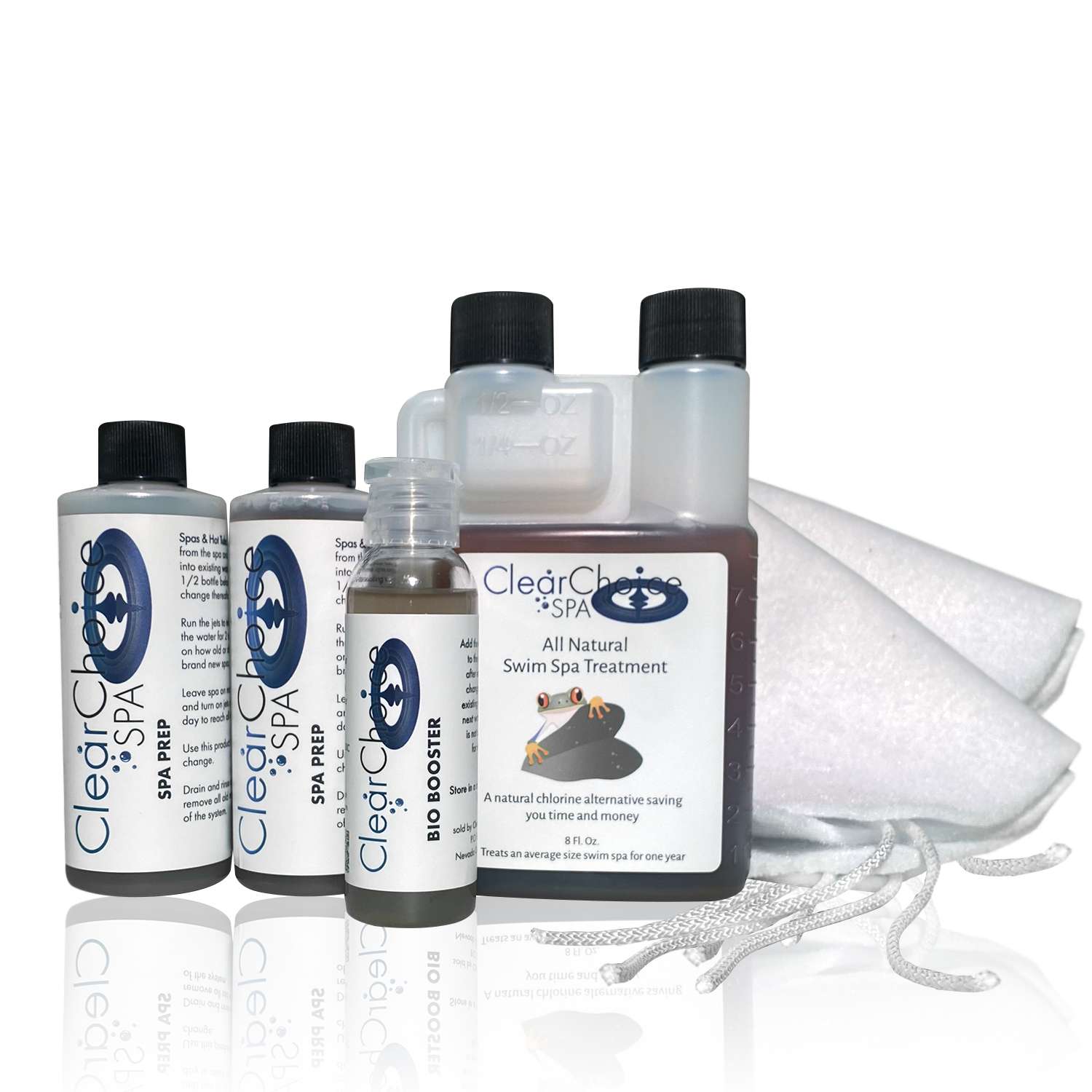 Clear Choice Swim Spa Start Up Kit + Bio Booster – Natural Enzyme & Probiotic Water Care System